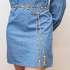 GOLD PAPERCLIP TASSEL BELT