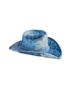 AZURE ROYALE FABRIC COVERED COWBOY HAT