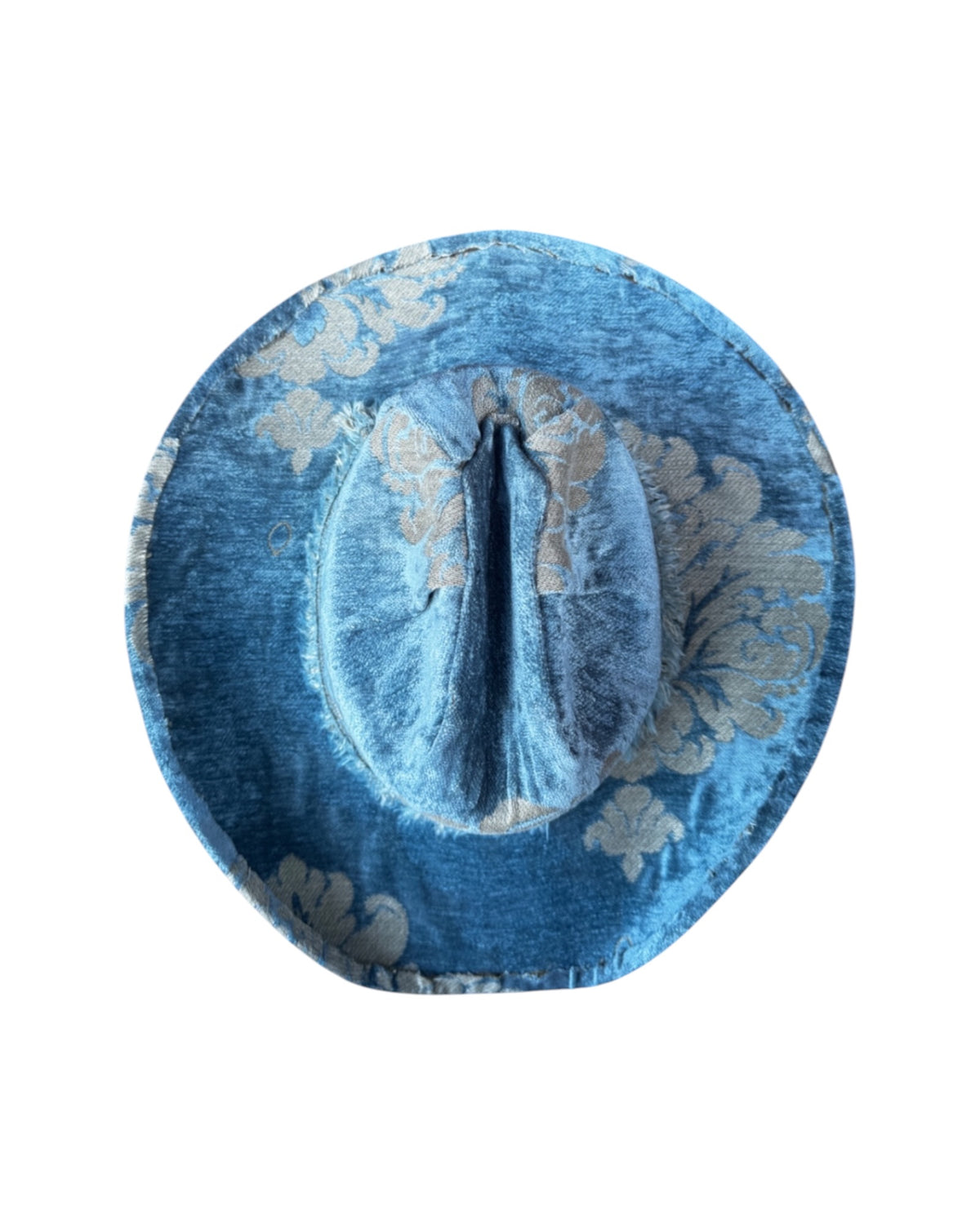 AZURE ROYALE FABRIC COVERED COWBOY HAT