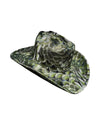 EMERALD PLUME FABRIC COVERED COWBOY HAT