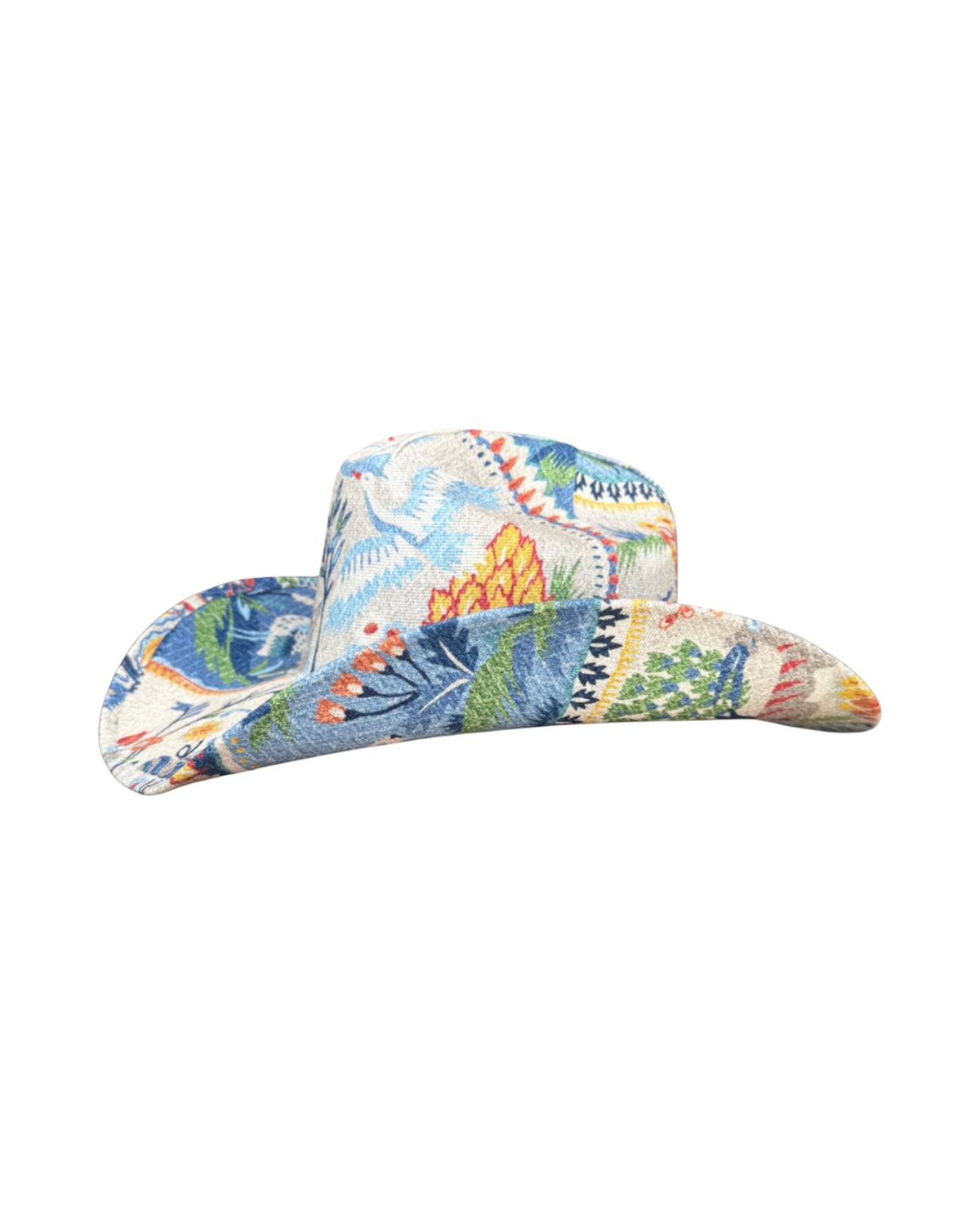 FINICKY BUTTERFLY FABRIC COVERED COWBOY HAT