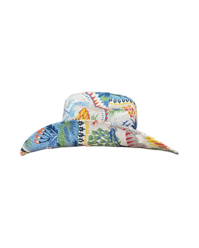 FINICKY BUTTERFLY FABRIC COVERED COWBOY HAT
