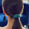 TURQUOISE ACETATE GENIE HAIR TIE