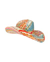 COASTAL PAISLEY FABRIC COVERED COWBOY HAT