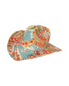 COASTAL PAISLEY FABRIC COVERED COWBOY HAT
