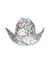 BLEU DRAWING ROOM FABRIC COVERED COWBOY HAT