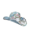 BLEU DRAWING ROOM FABRIC COVERED COWBOY HAT