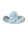 BLEU DRAWING ROOM FABRIC COVERED COWBOY HAT