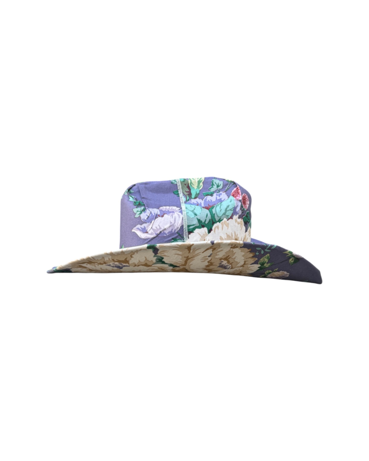 INDIGO GARDEN FABRIC COVERED COWBOY HAT