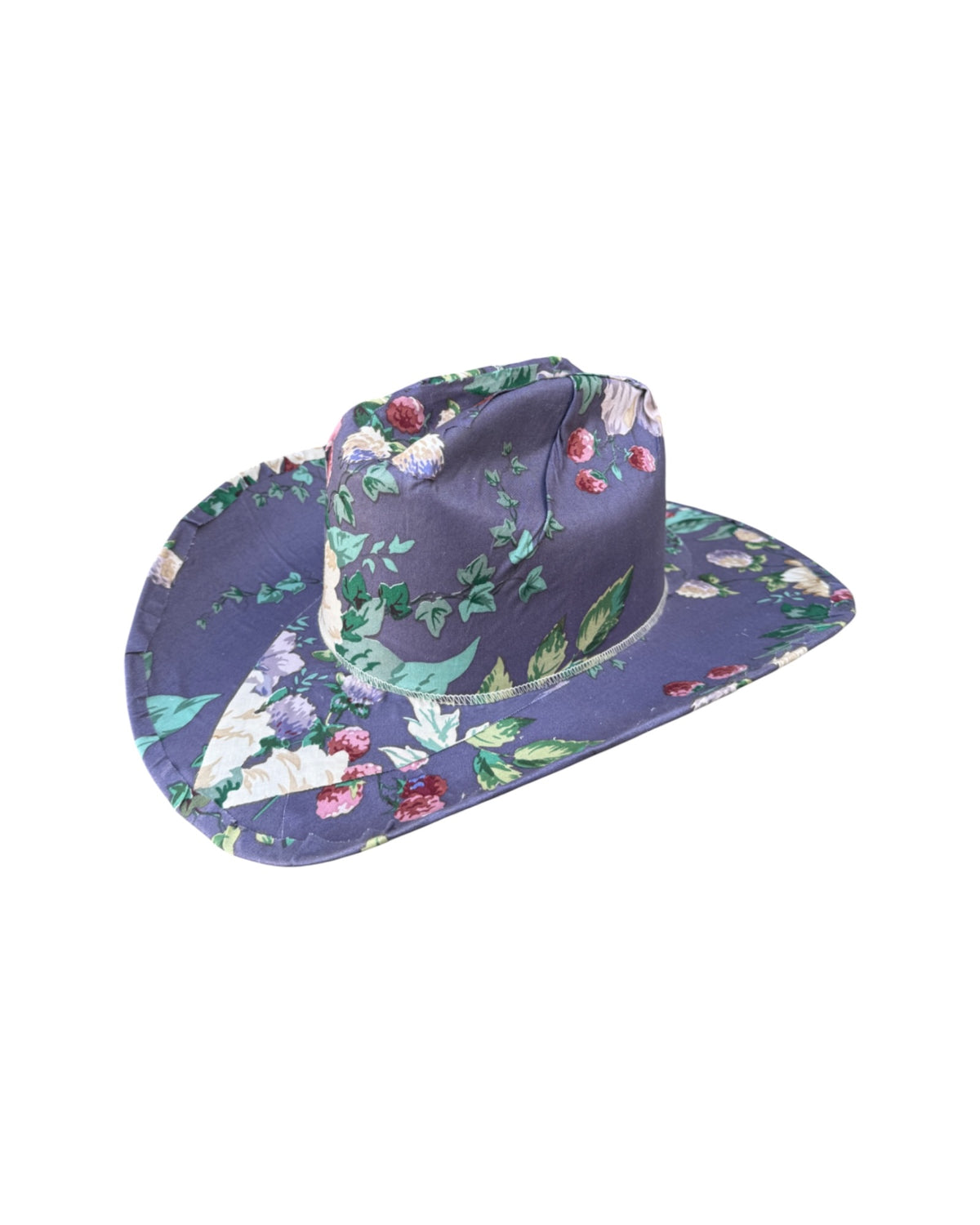 INDIGO GARDEN FABRIC COVERED COWBOY HAT