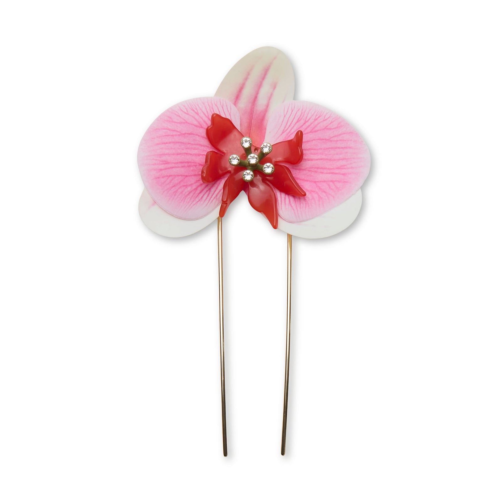 SCARLET FUSCHIA ORCHID FRENCH PIN