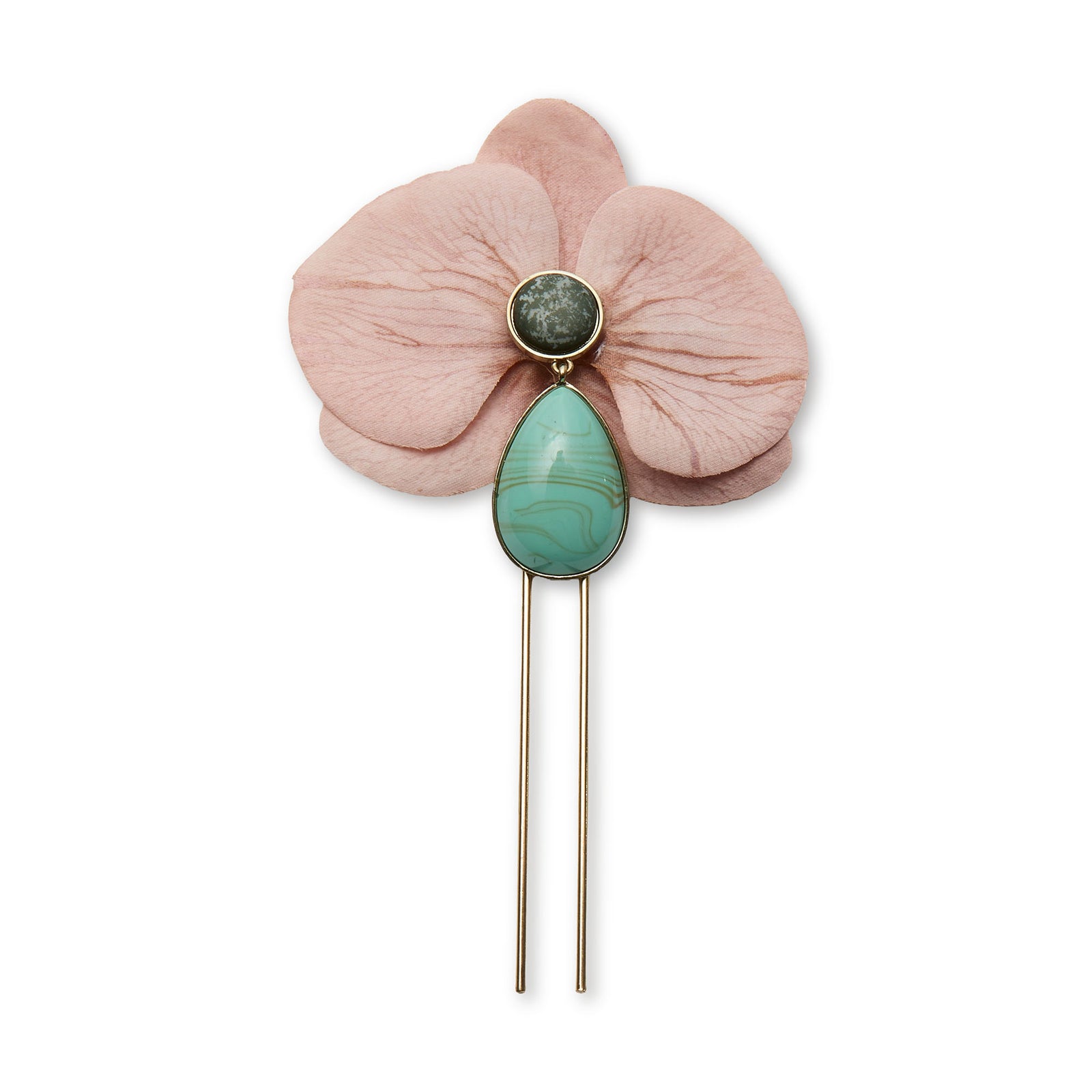 APRICOT JADE ORCHID FRENCH PIN