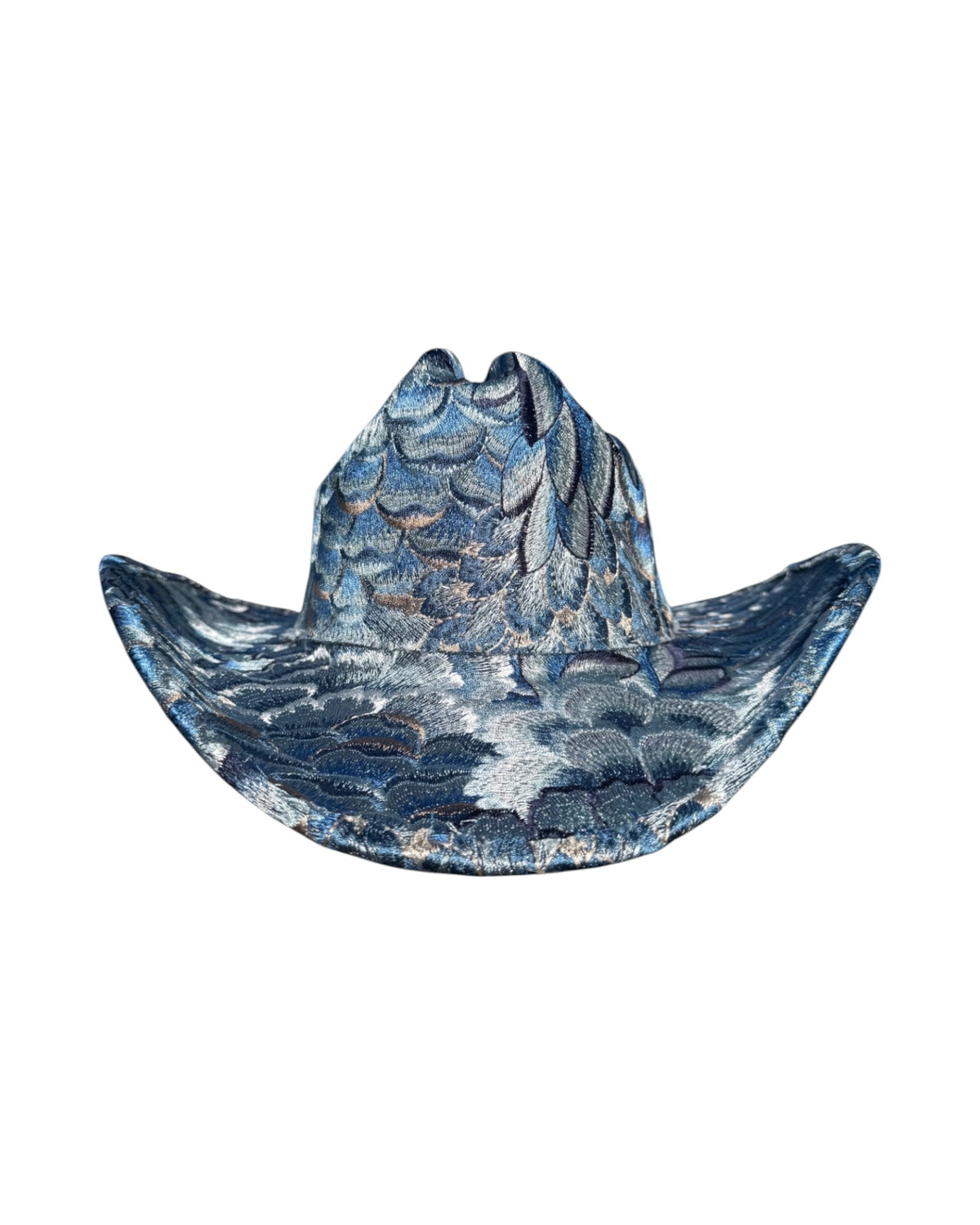 MIDNIGHT PLUME FABRIC COVERED COWBOY HAT