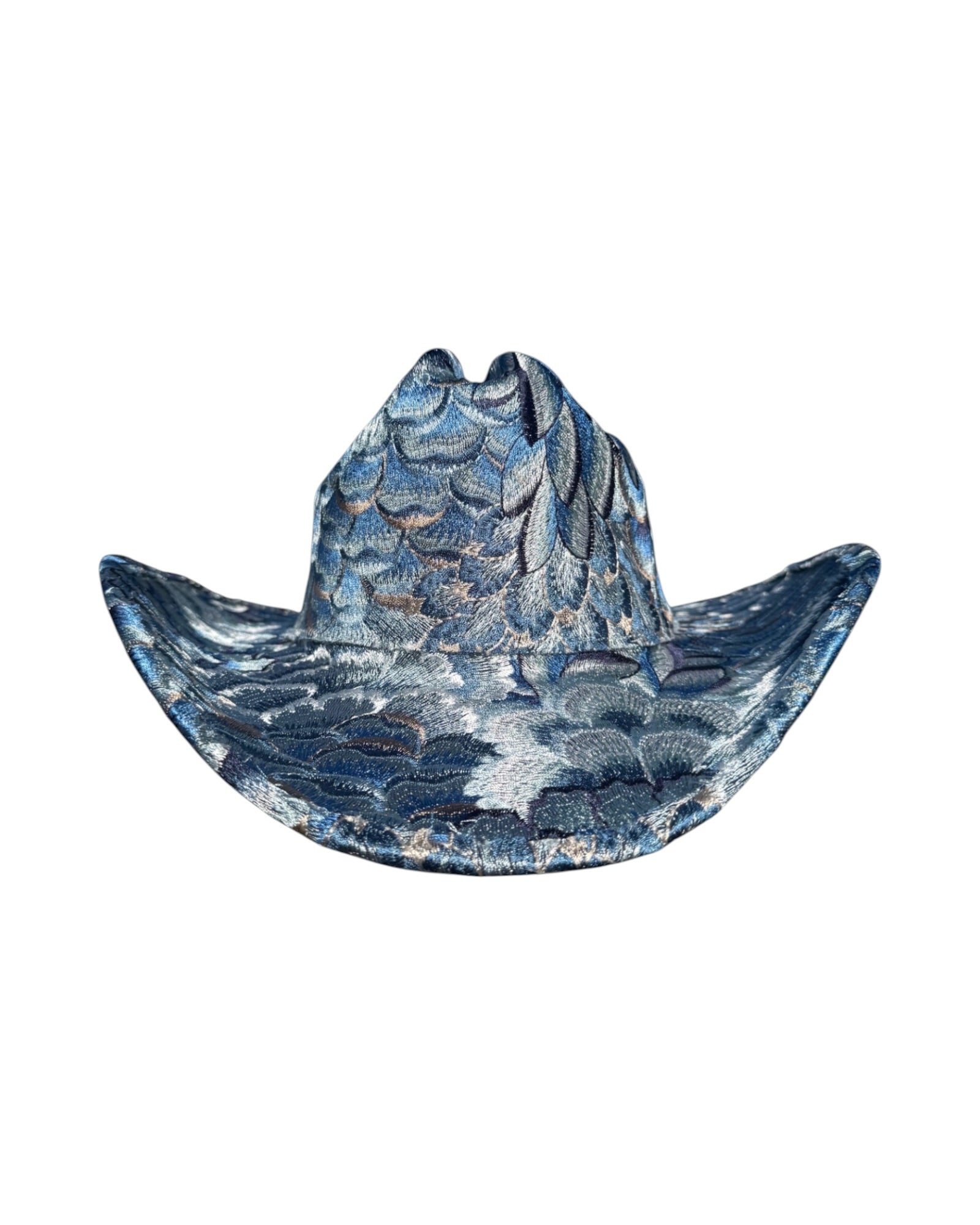 MIDNIGHT PLUME FABRIC COVERED COWBOY HAT