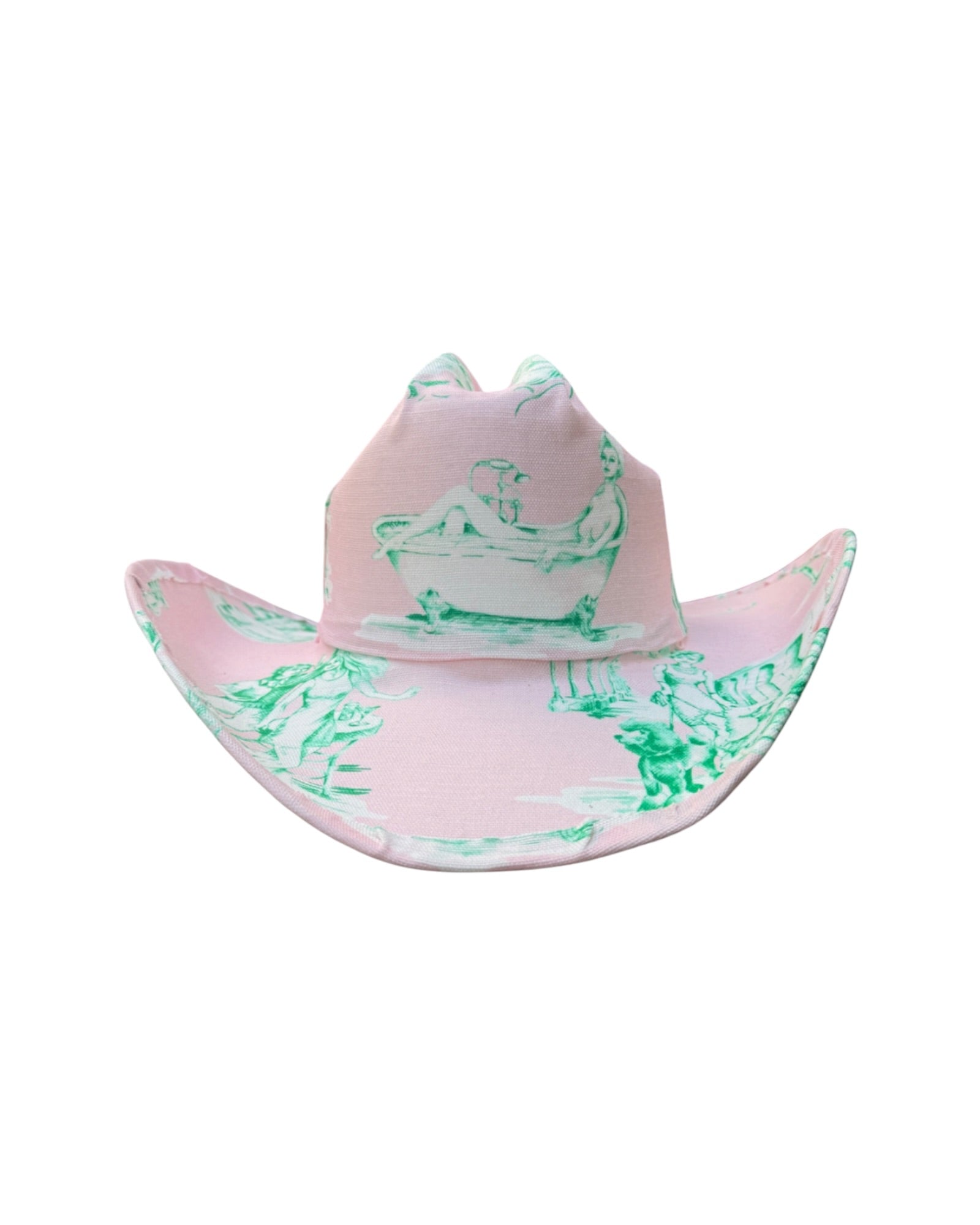 OUI OUI FABRIC COVERED COWBOY HAT