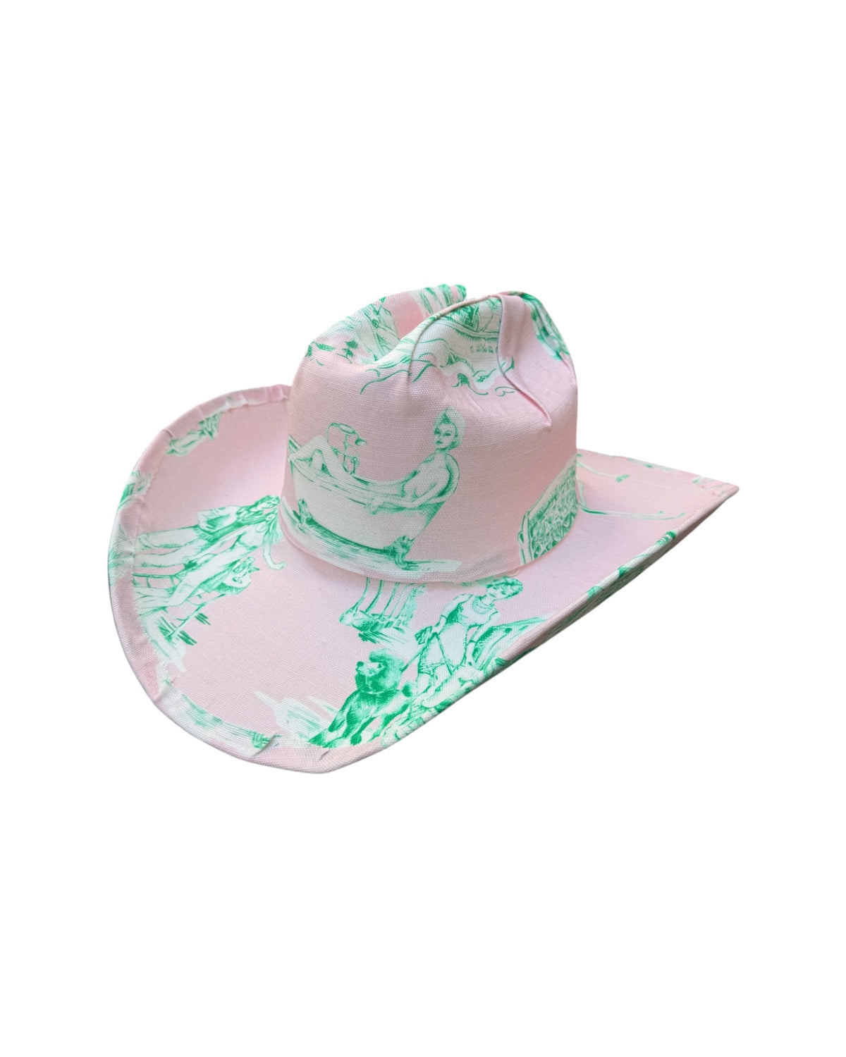 OUI OUI FABRIC COVERED COWBOY HAT