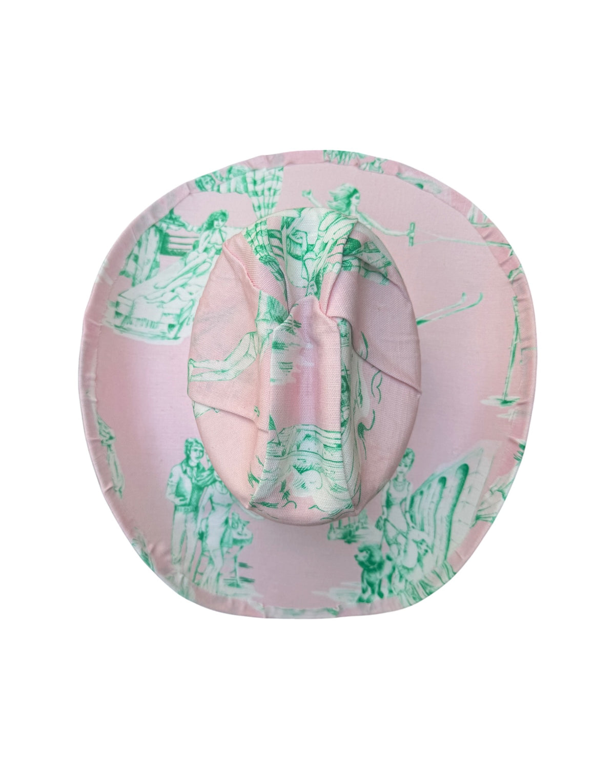 OUI OUI FABRIC COVERED COWBOY HAT