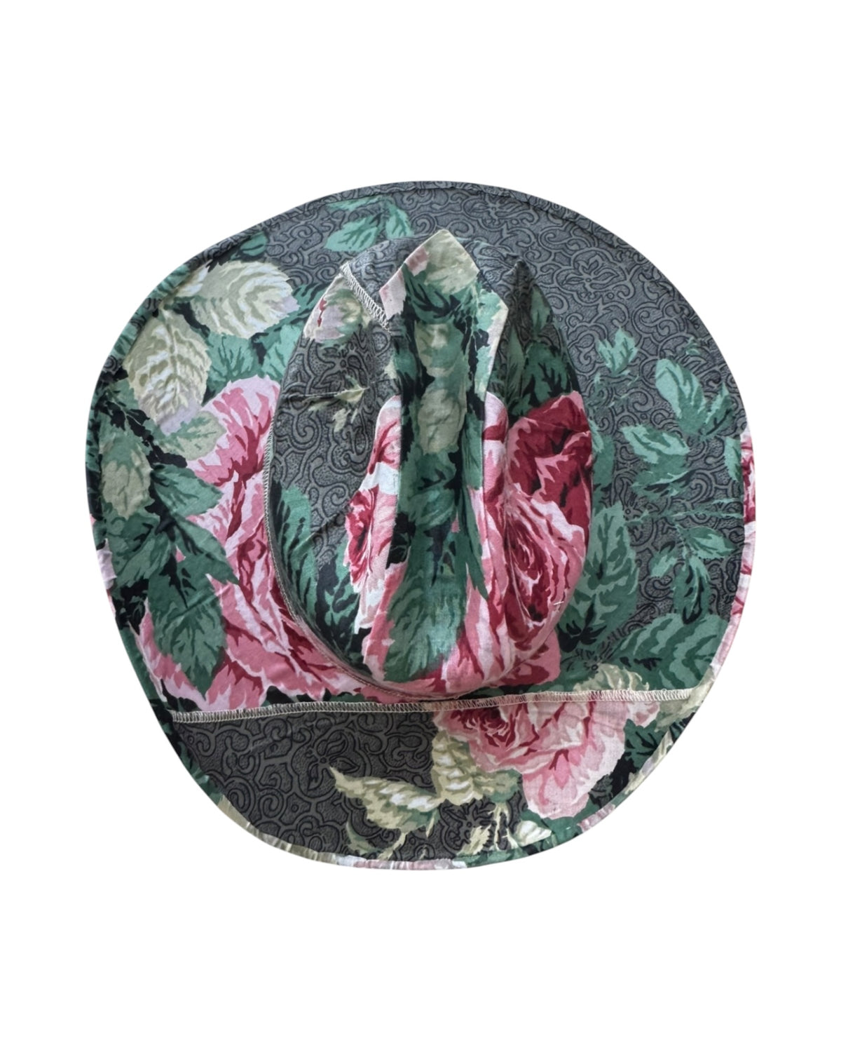 PARLOR ROSE FABRIC COVERED COWBOY HAT