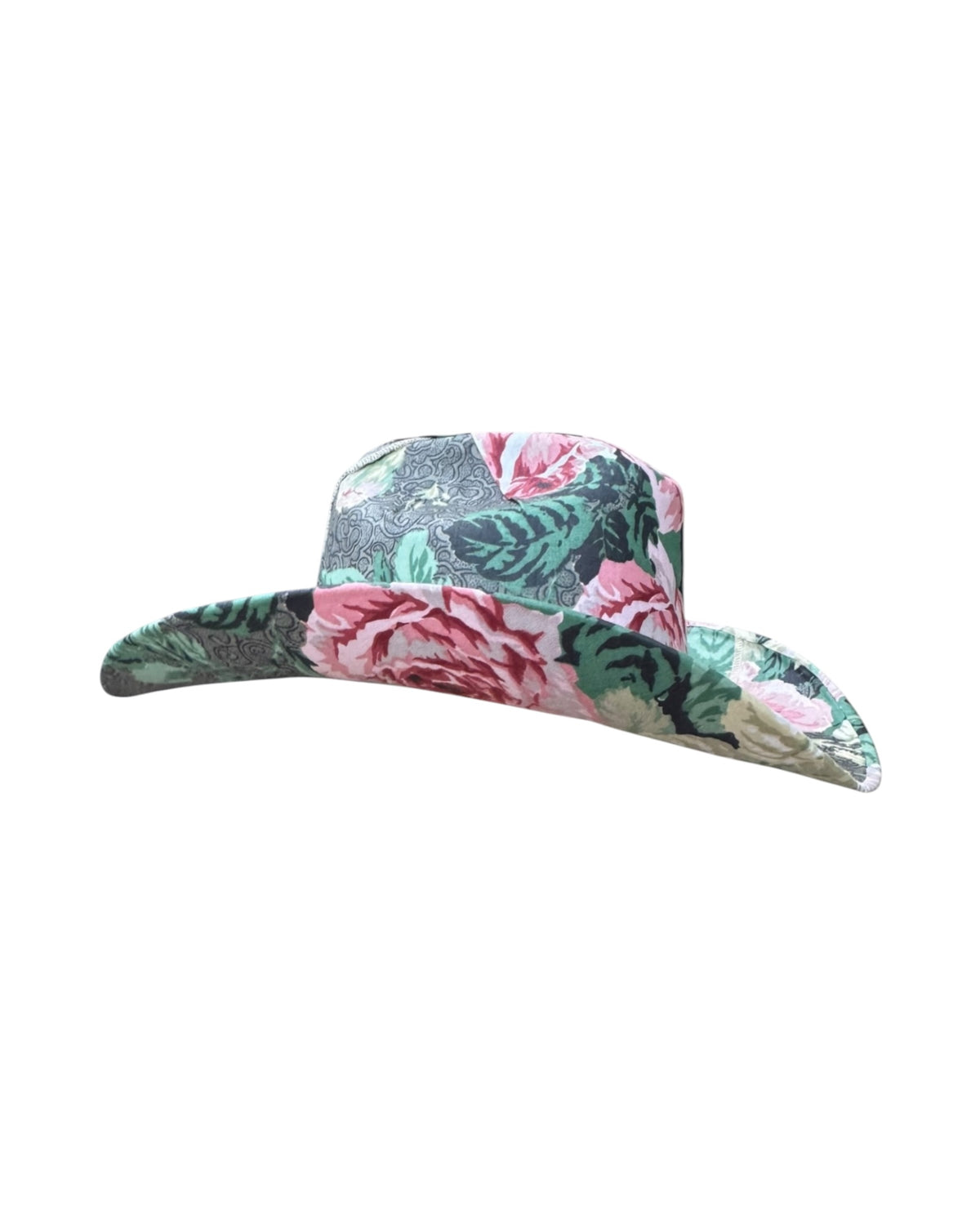 PARLOR ROSE FABRIC COVERED COWBOY HAT