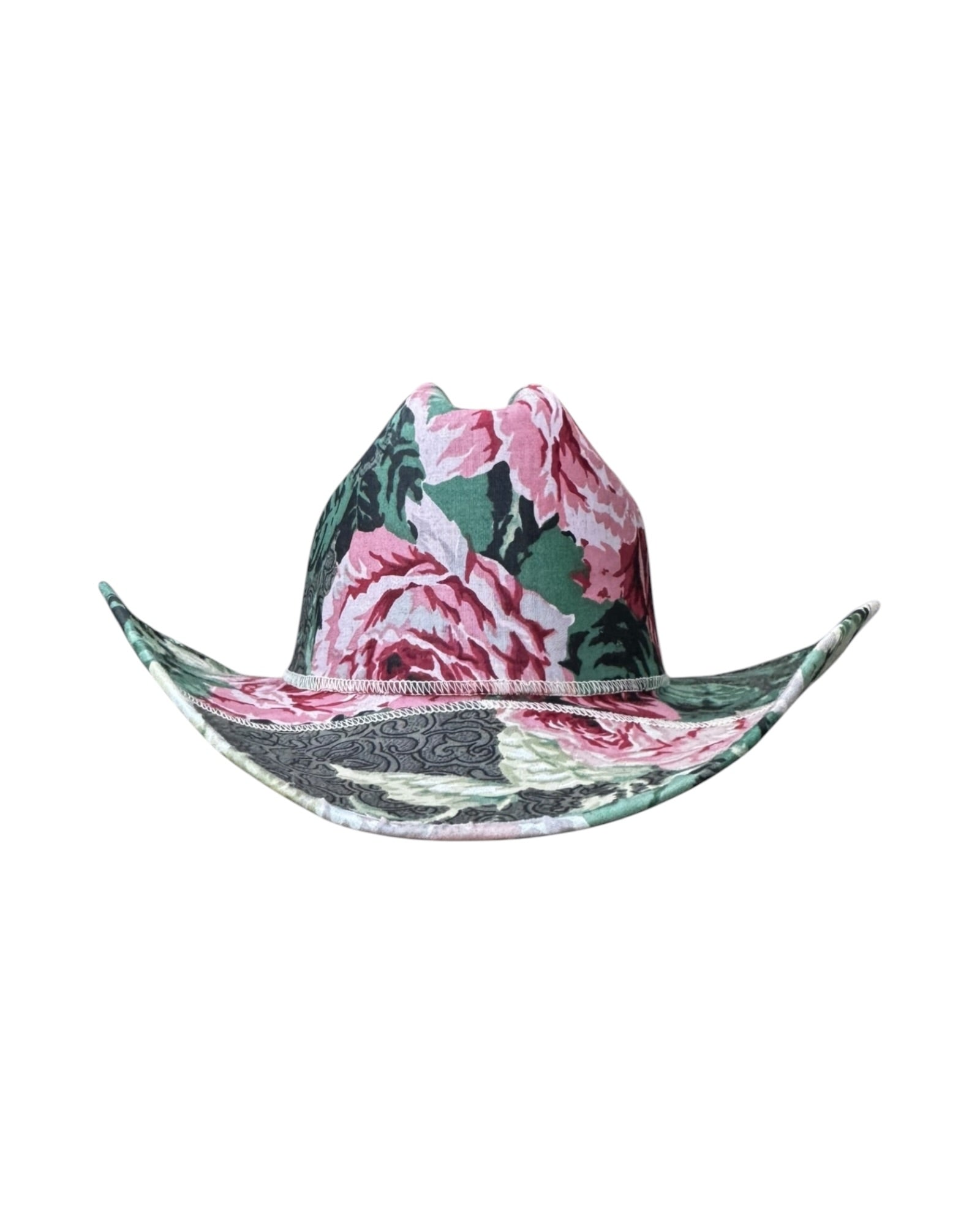 PARLOR ROSE FABRIC COVERED COWBOY HAT