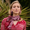 MERLOT PAISLEY SQUARE SCARF