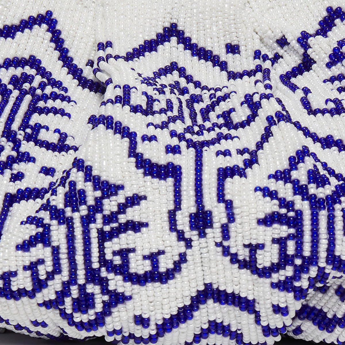 LELE SADOUGHI BAGS BLUE IVORY CORA BEADED CLUTCH