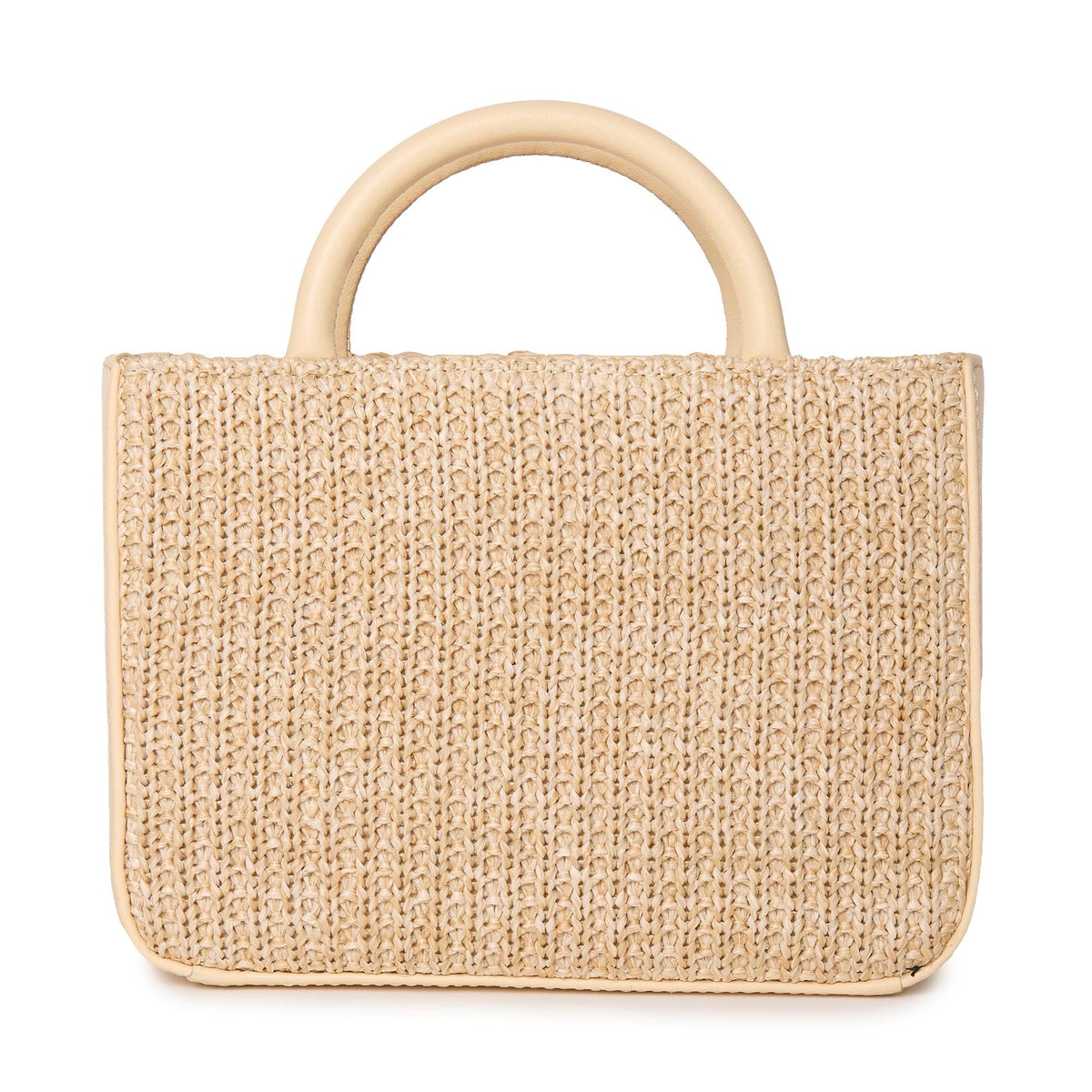 LELE SADOUGHI BAGS IVORY NATURAL MAYA CRYSTAL FAN RAFFIA MINI TOTE