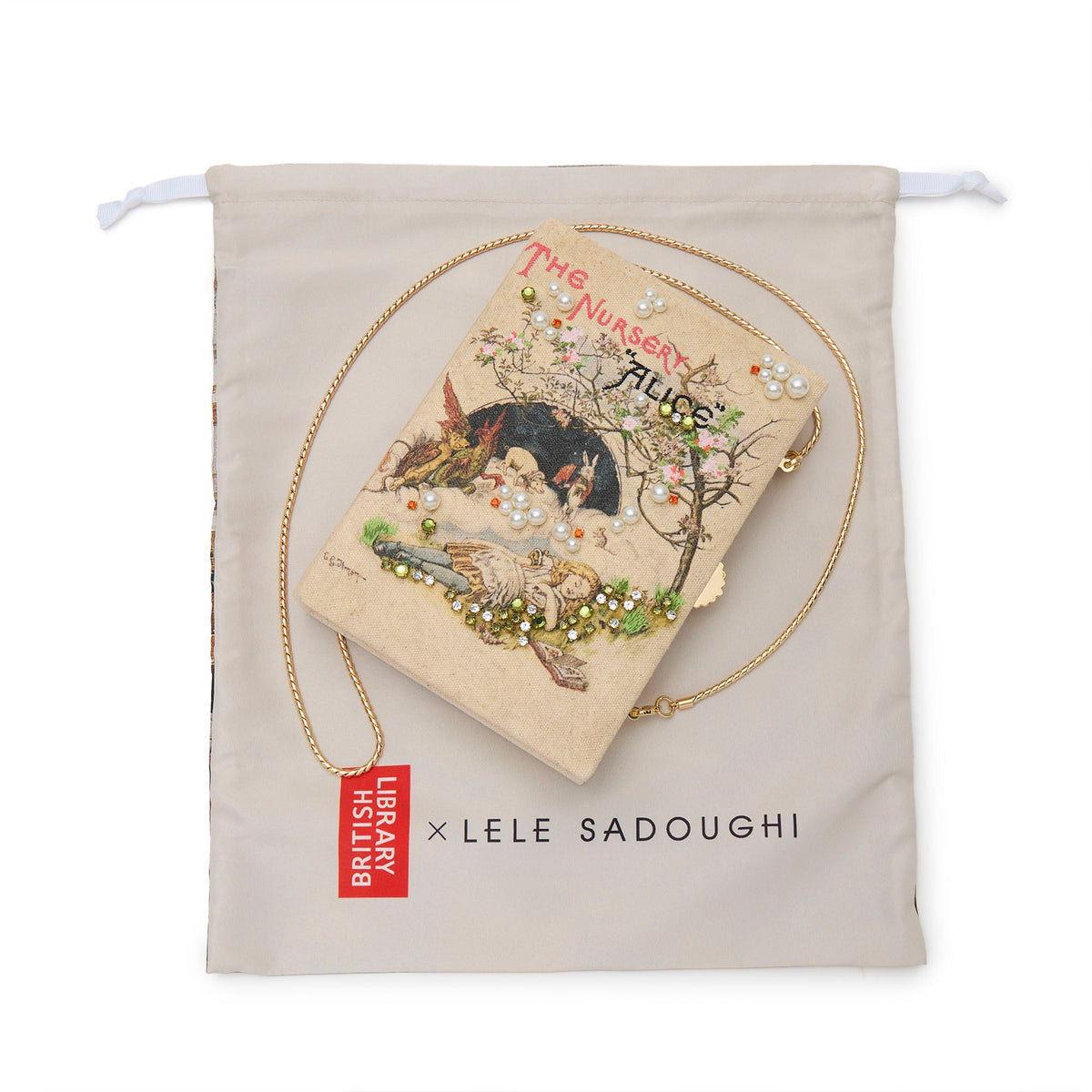 Lele Sadoughi BAGS IVORY THE NURSERY ALICE BOOK CLUTCH