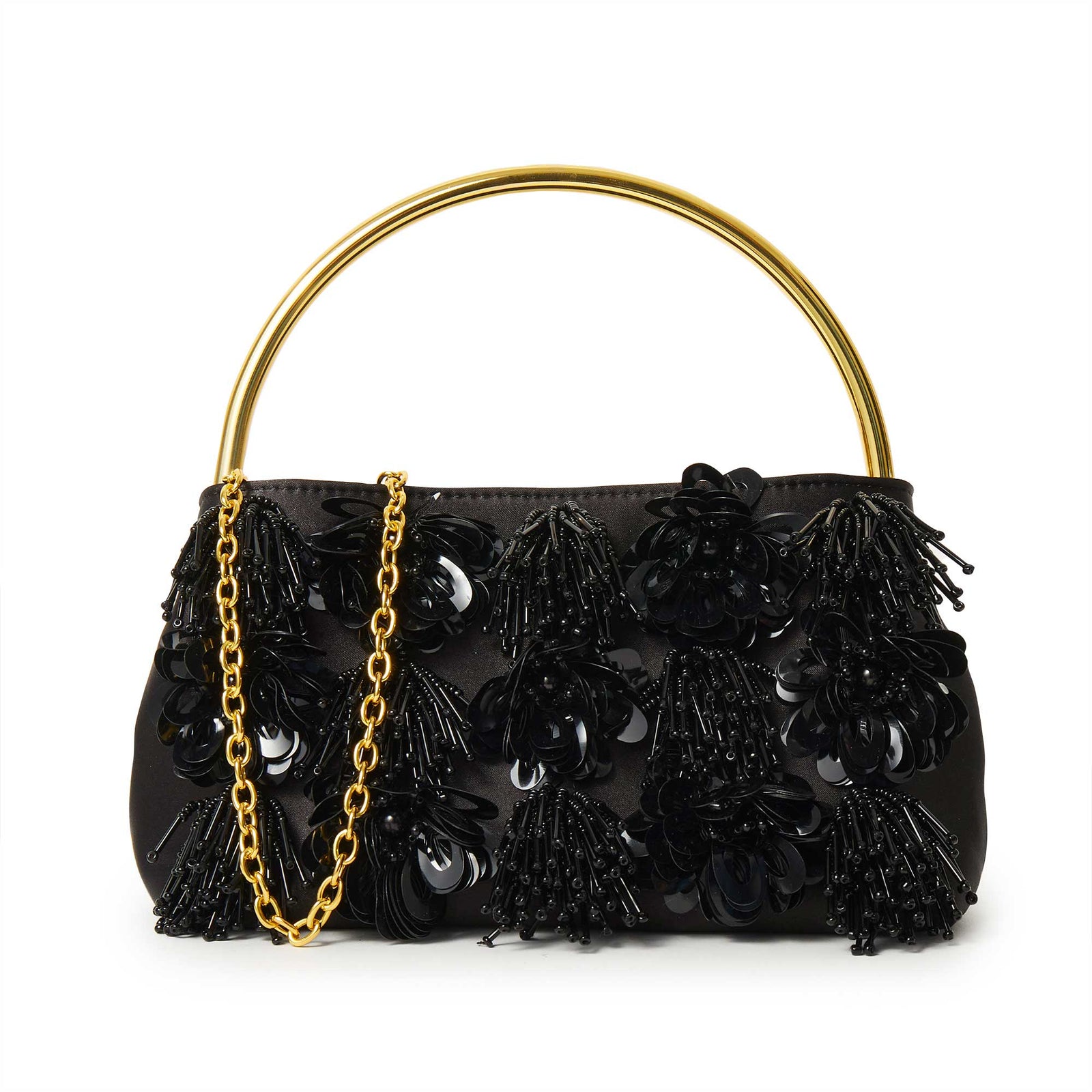 Lele Sadoughi BAGS JET MARLOWE FLORAL APPLIQUE HANDBAG