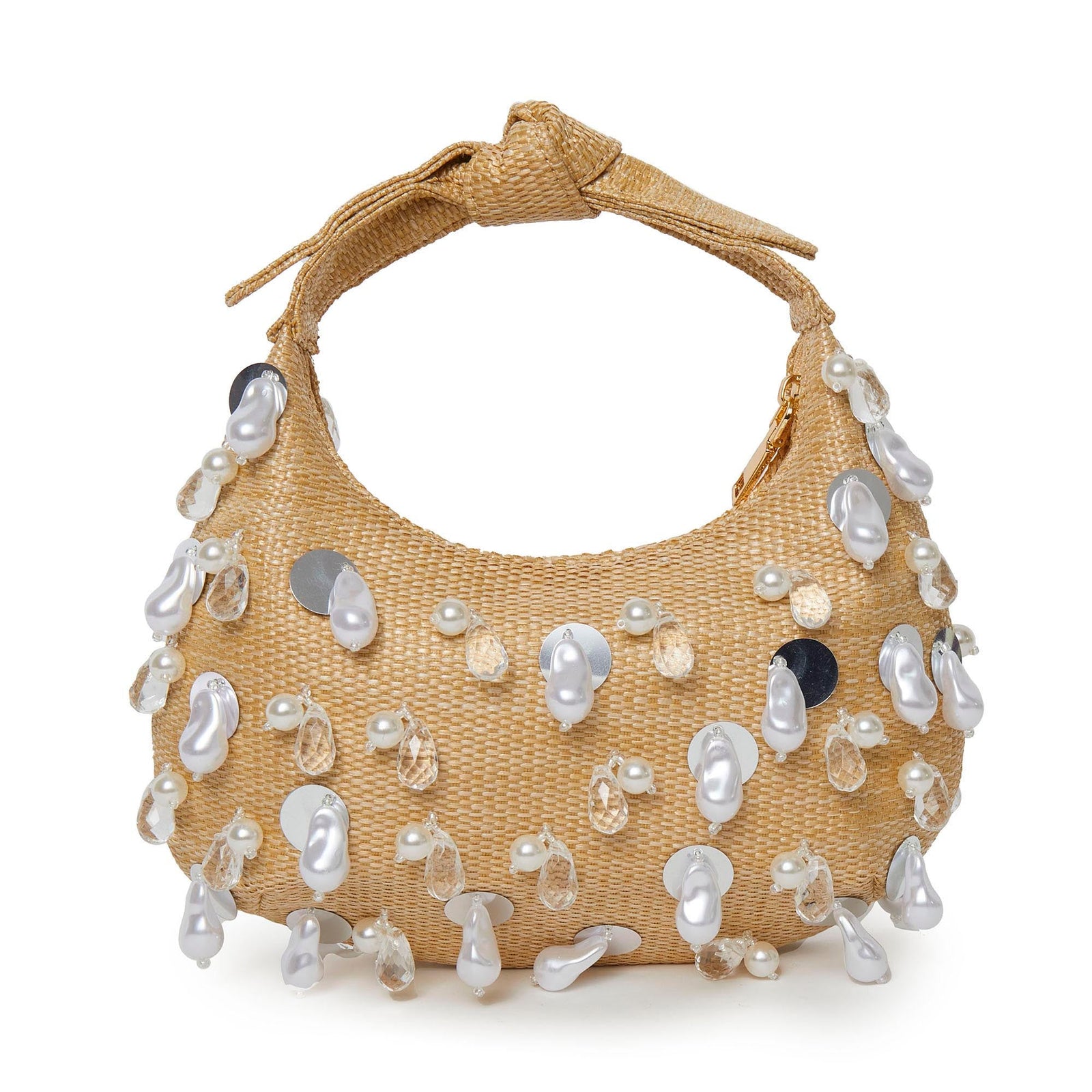LELE SADOUGHI BAGS NATURAL CLEMENTINE CRESCENT BAG