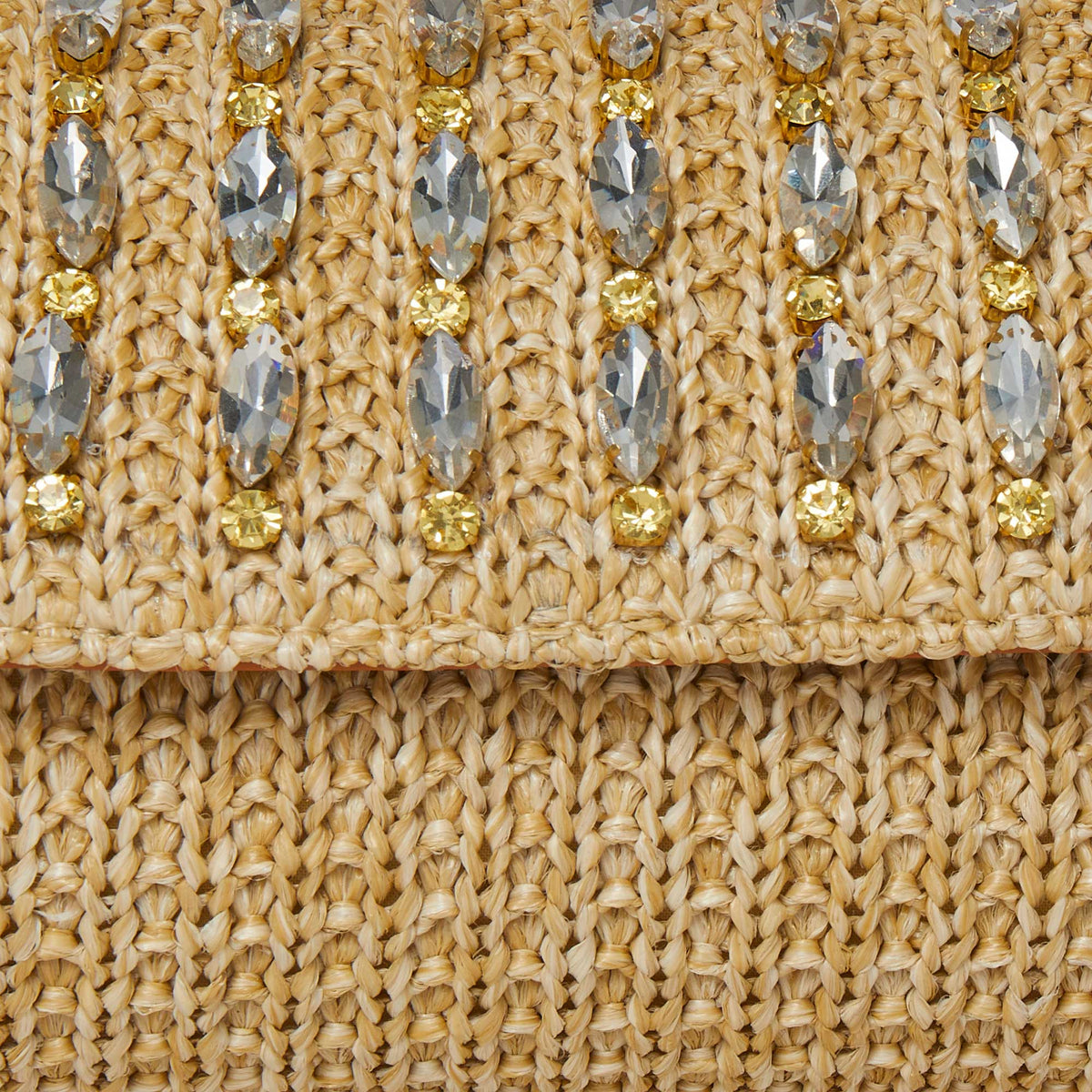 Lele Sadoughi BAGS NATURAL CRYSTAL EMBELLISHED TOP HANDLE MINI TABITHA BAG