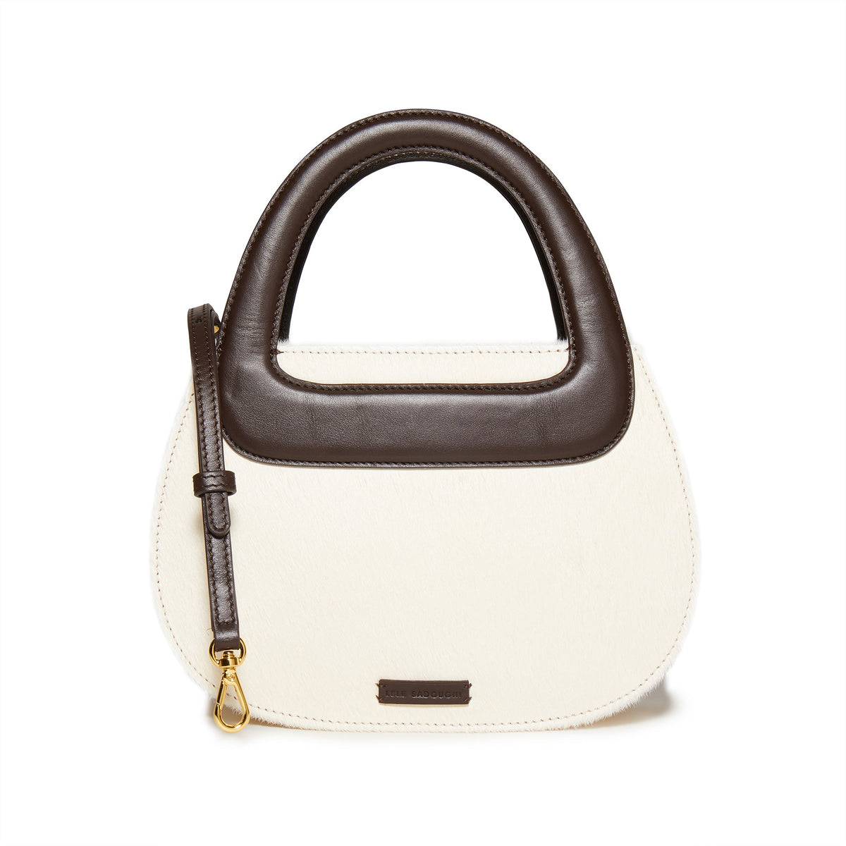 Lele Sadoughi BAGS ONE SIZE CHOCOLATE MACADAMIA CARLA HAIRCALF TOP HANDLE BAG