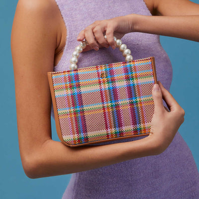 Lele Sadoughi BAGS PICNIC PLAID MAYA MINI TOTE