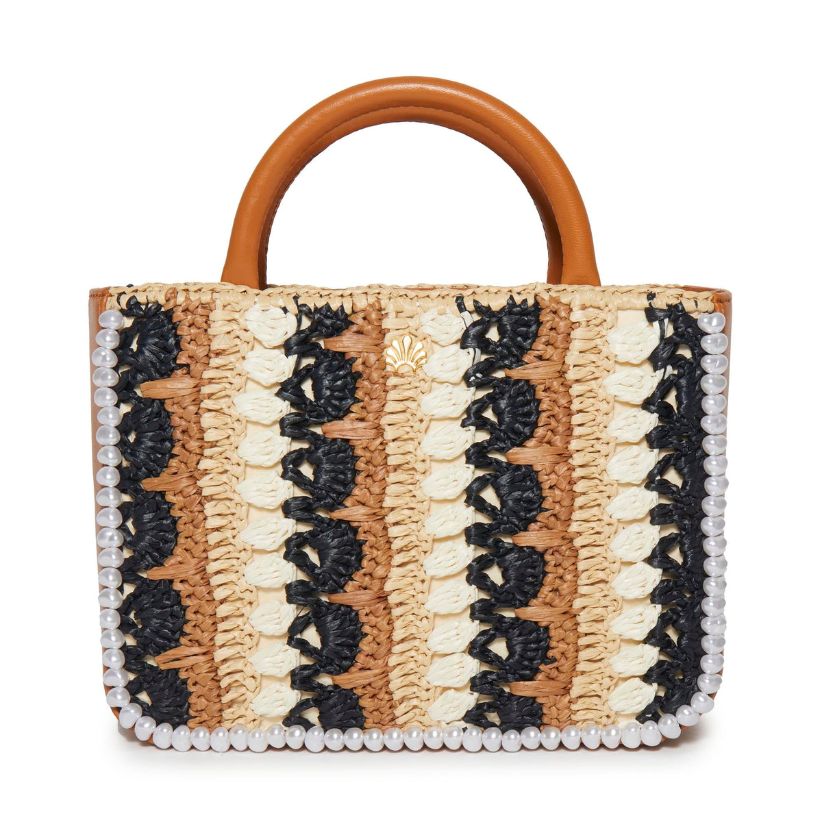 LELE SADOUGHI BAGS *PRE-ORDER* NEUTRAL NIGHT MAYA RAFFIA MINI TOTE