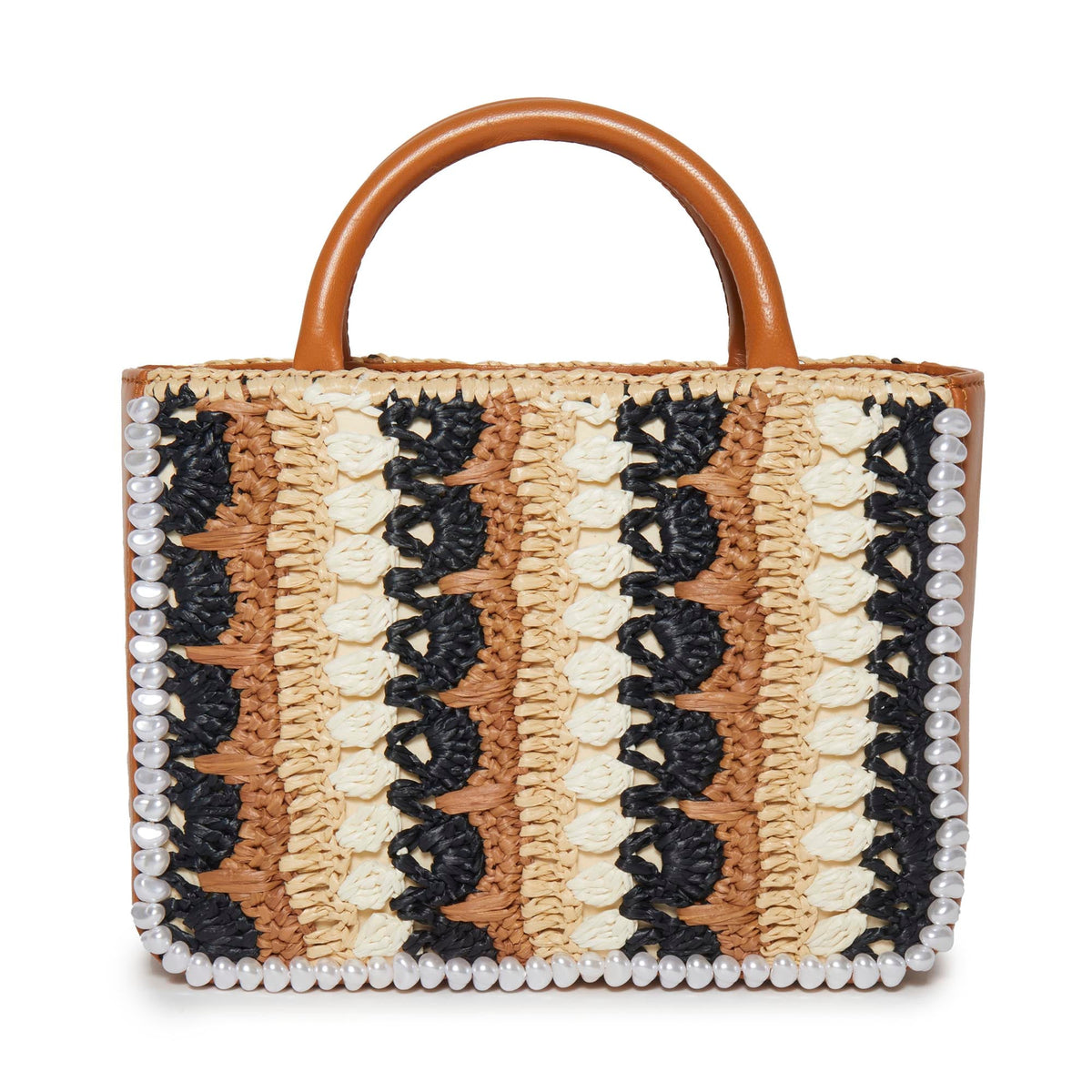 LELE SADOUGHI BAGS *PRE-ORDER* NEUTRAL NIGHT MAYA RAFFIA MINI TOTE