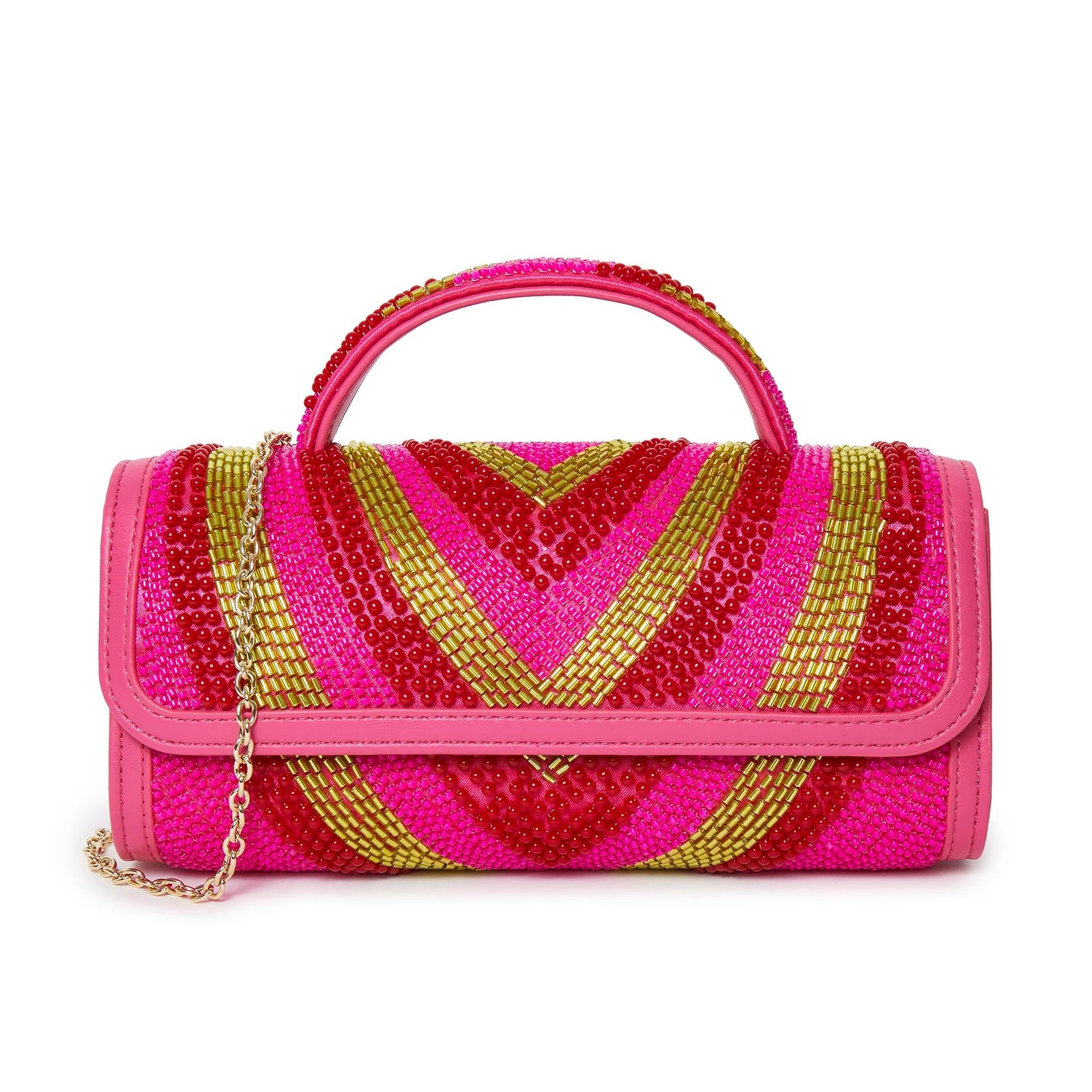 Lele Sadoughi BAGS SUR MER TRIMULTI MINI TABITHA BEADED SUR MER TOP HANDLE