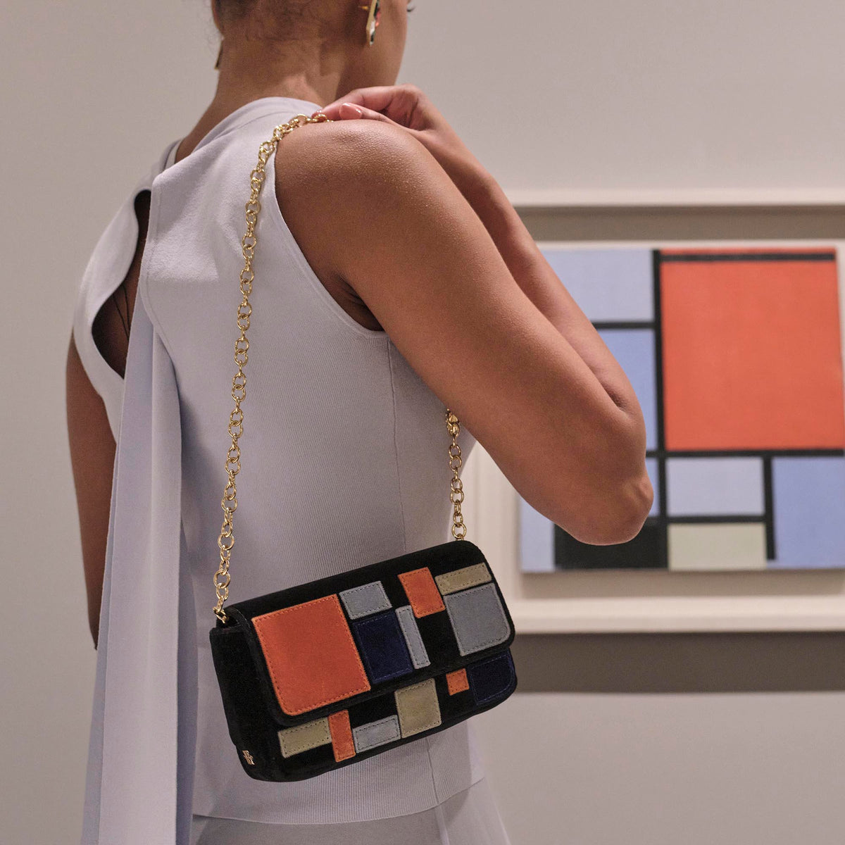 Lele Sadoughi BAGS THE MET X LELE MONDRIAN COMPOSITION BELT BAG