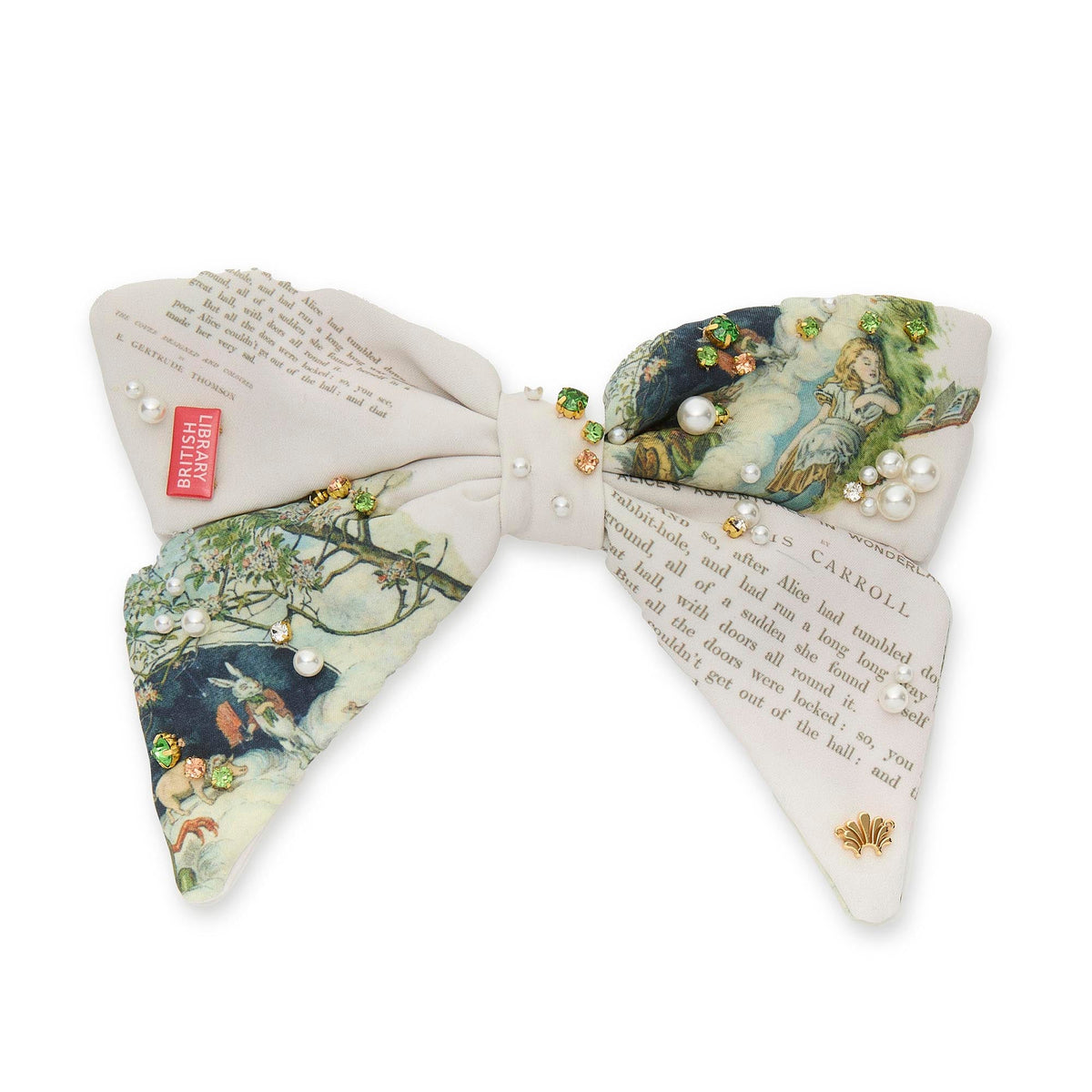 Lele Sadoughi BARRETTES IVORY THE NURSERY ALICE LIBBY BOW BARETTE