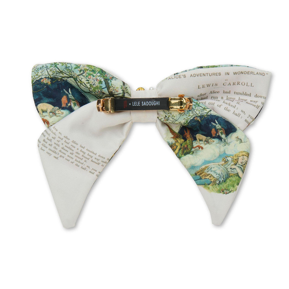 Lele Sadoughi BARRETTES IVORY THE NURSERY ALICE LIBBY BOW BARETTE