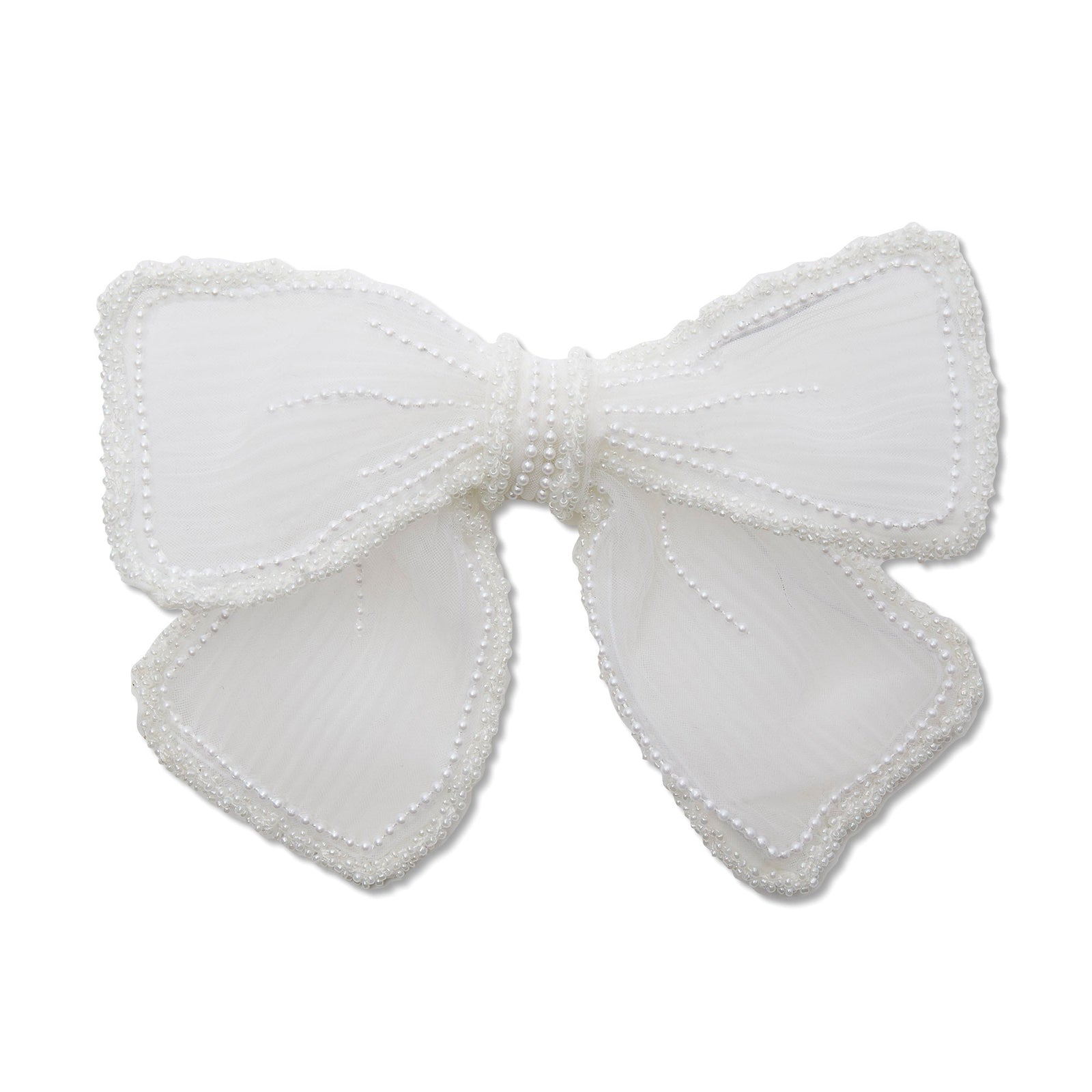 Lele Sadoughi Barrettes MARY PEARL EMBELLISHED BOWBARRETTE