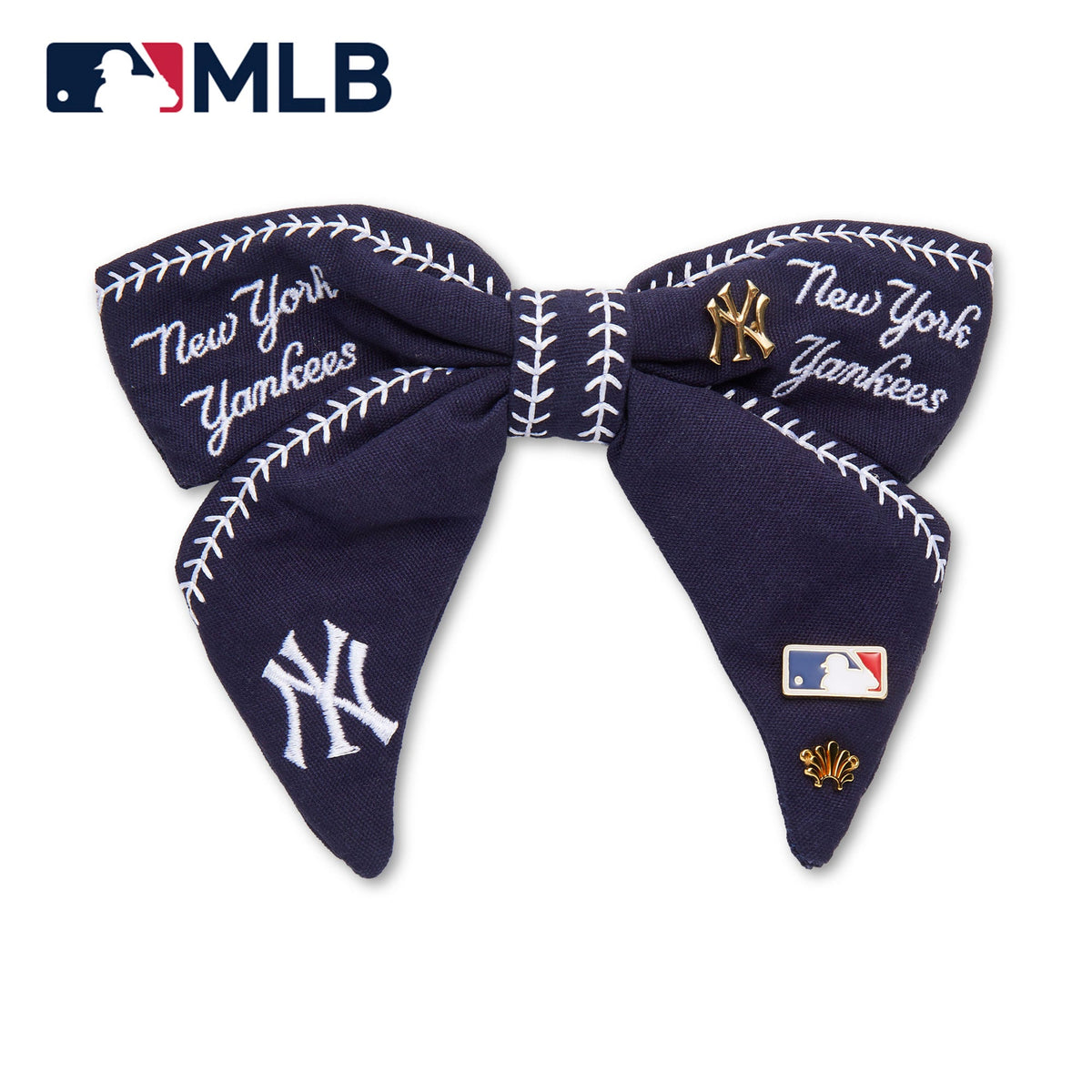 NY YANKEES LELE SADOUGHI MLB NAVY BOW BARRETTE Lele Sadoughi