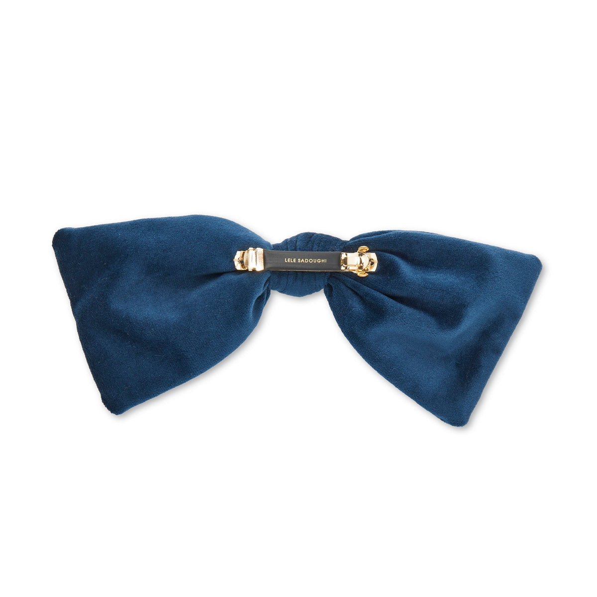 Lele Sadoughi Barrettes NAVY PALOMA CRYSTAL STAR HOLIDAY BOW BARRETTE
