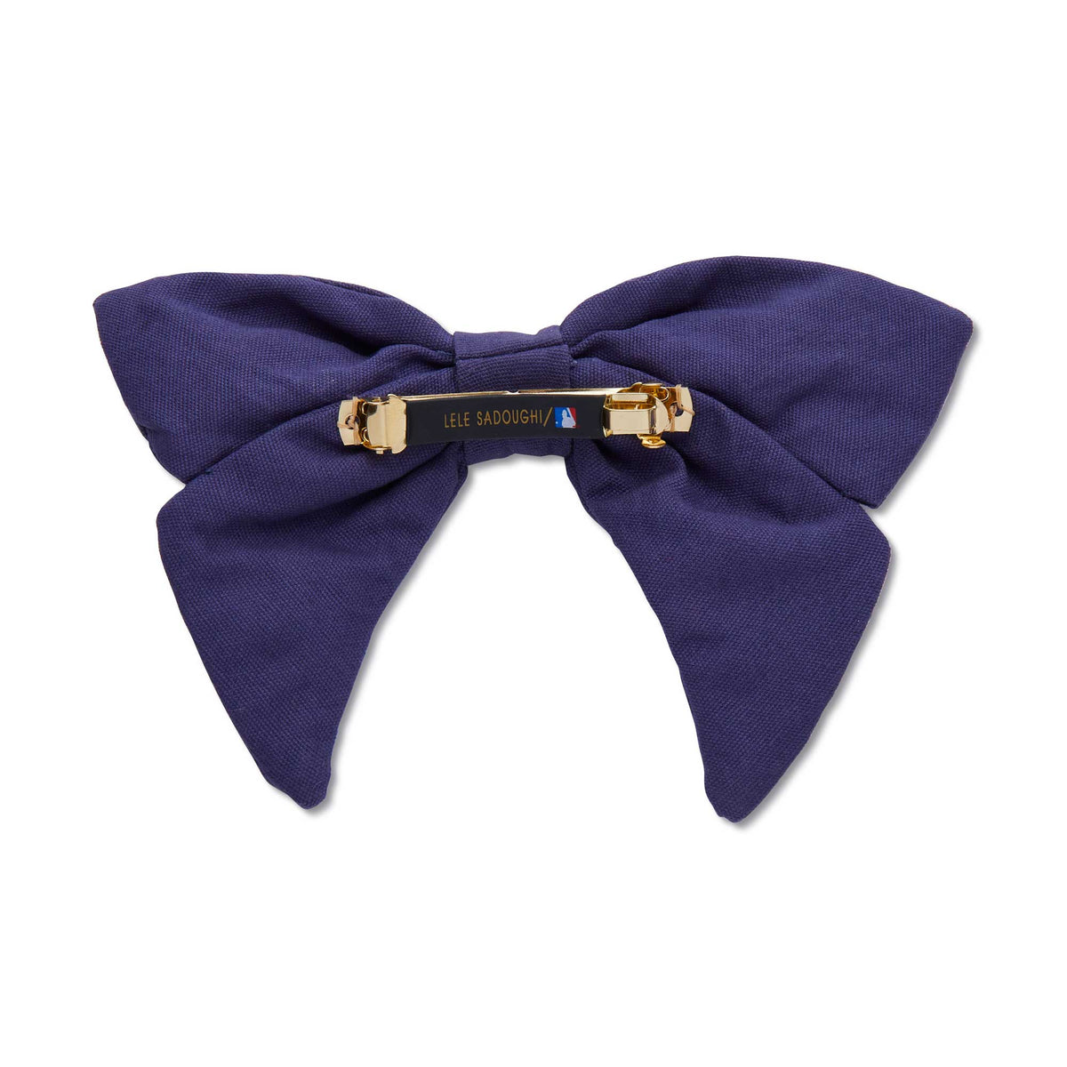 Lele Sadoughi Barrettes NAVY TEXAS RANGERS LELE X MLB BOW BARRETTE
