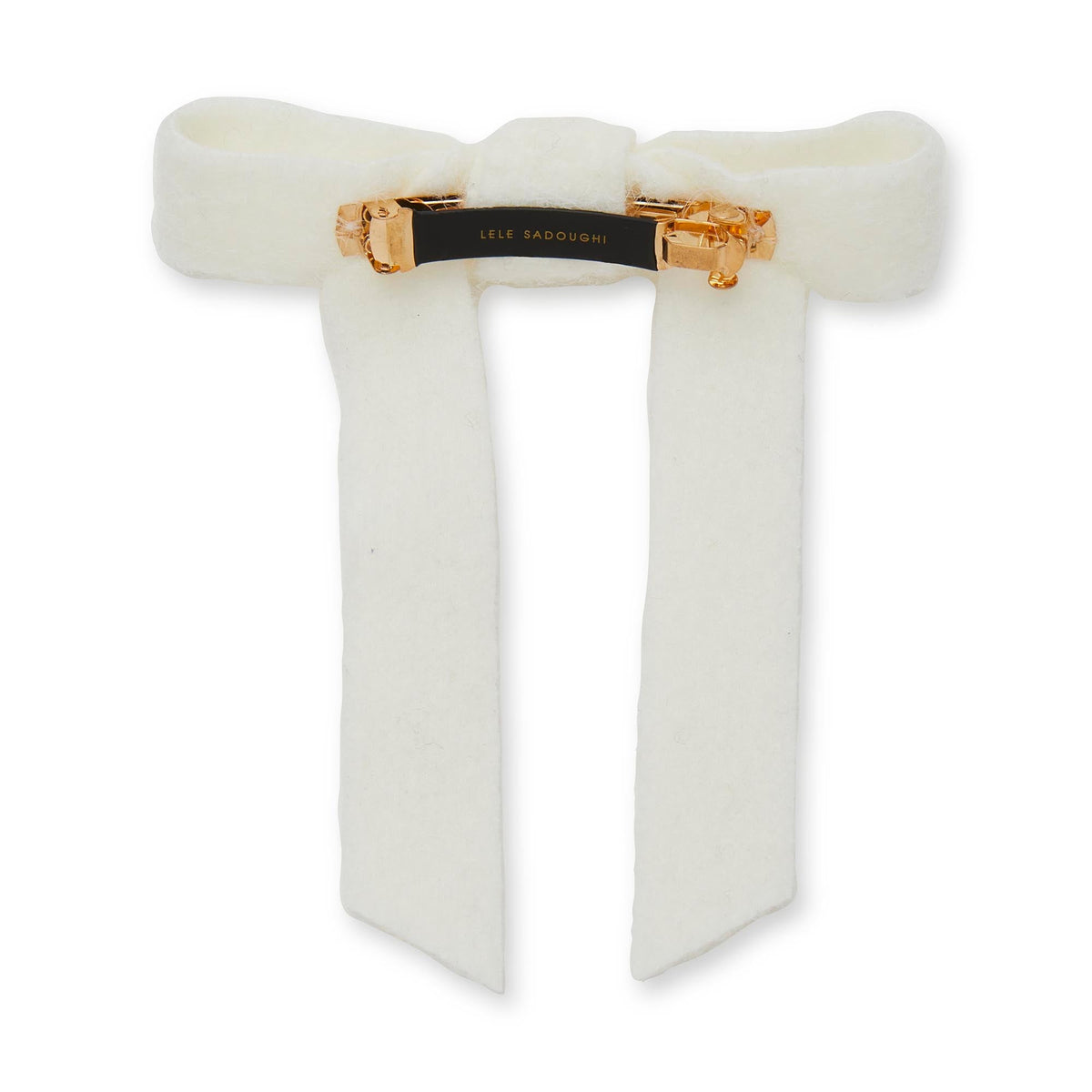Lele Sadoughi Barrettes ONE SIZE IVORY BARDOT BOW BARRETTE