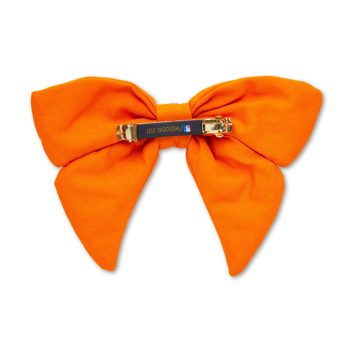 Lele Sadoughi Barrettes ORANGE HOUSTON ASTROS LELE X MLB BOW BARRETTE