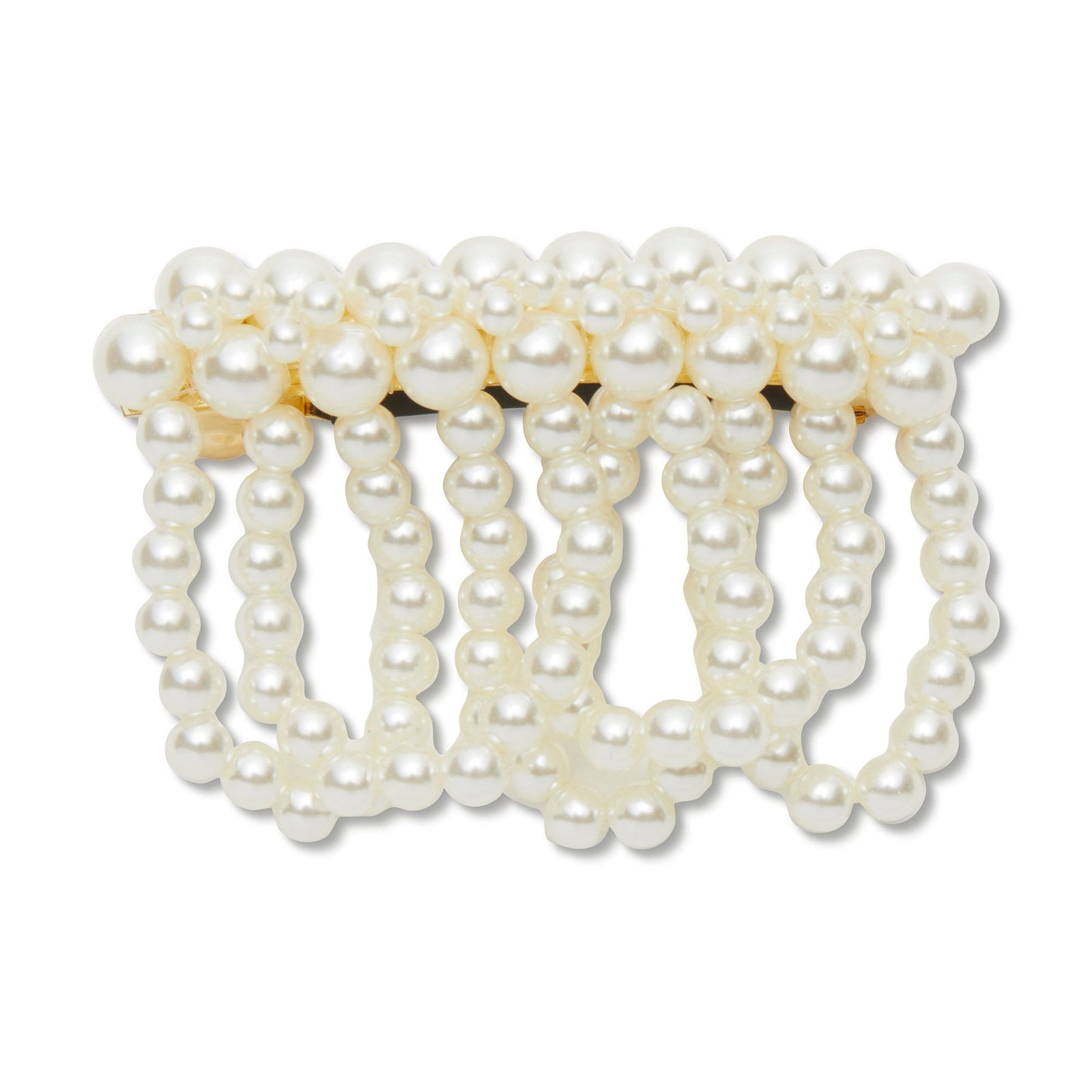 Lele Sadoughi Barrettes PEARL FRINGE BARRETTE