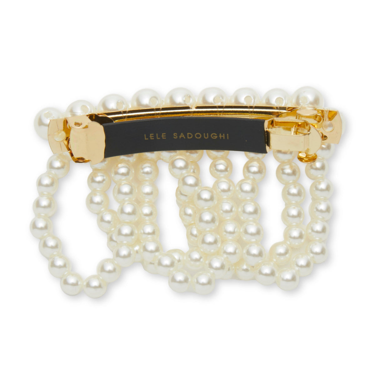 Lele Sadoughi Barrettes PEARL FRINGE BARRETTE