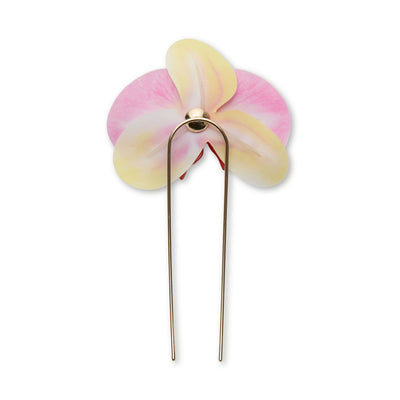 Lele Sadoughi BARRETTES SCARLET FUSCHIA ORCHID FRENCH PIN