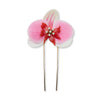 Lele Sadoughi BARRETTES SCARLET FUSCHIA ORCHID FRENCH PIN