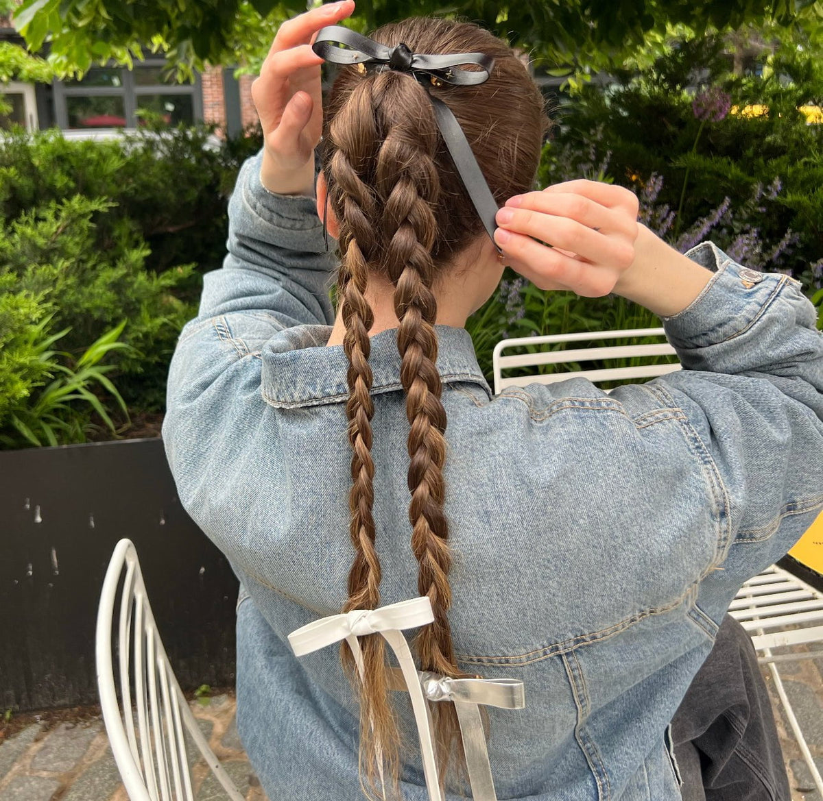 Lele Sadoughi Barrettes SILVER BARDOT FAUX LEATHER BOW BARRETTE